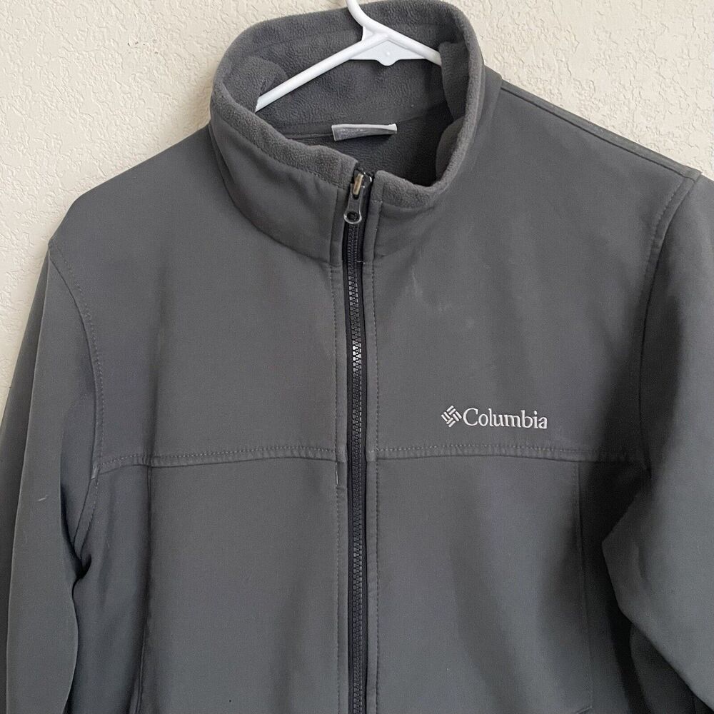 Columbia Womens Small Charcoal Ascender Softshell Jacket Zip Up Spring - Picture 3 of 10